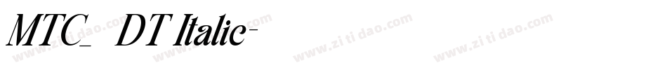 MTC_DT Italic字体转换